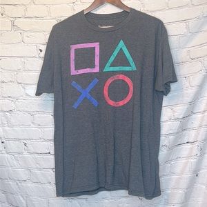 Purple Junction Gray PlayStation Controller T-Shirt Size X-Large